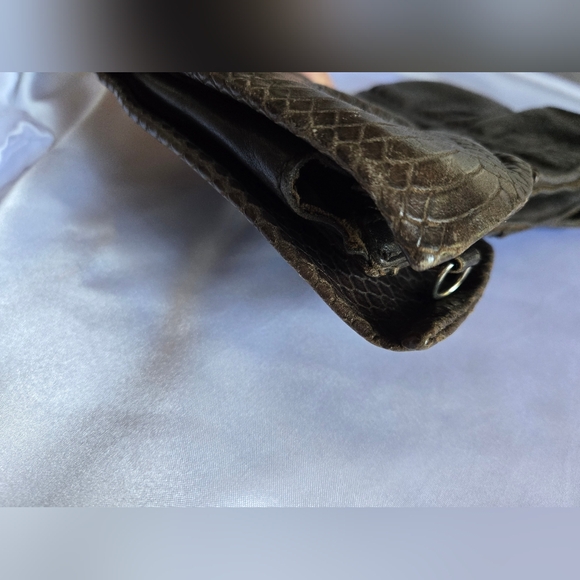 Furla Brown Bow Clutch/Crossbody Bag - Picture 4 of 12